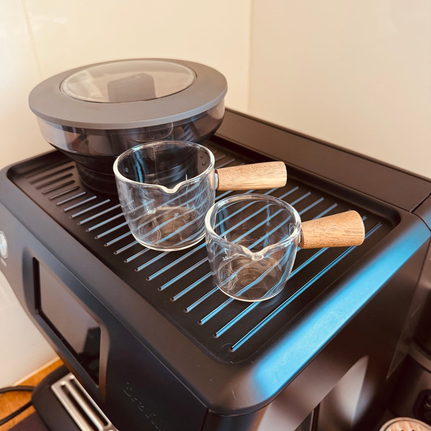 Espresso Shot Glass with Walnut Handle