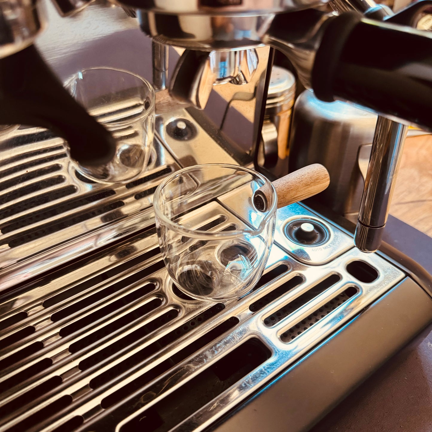 Espresso Shot Glass with Walnut Handle