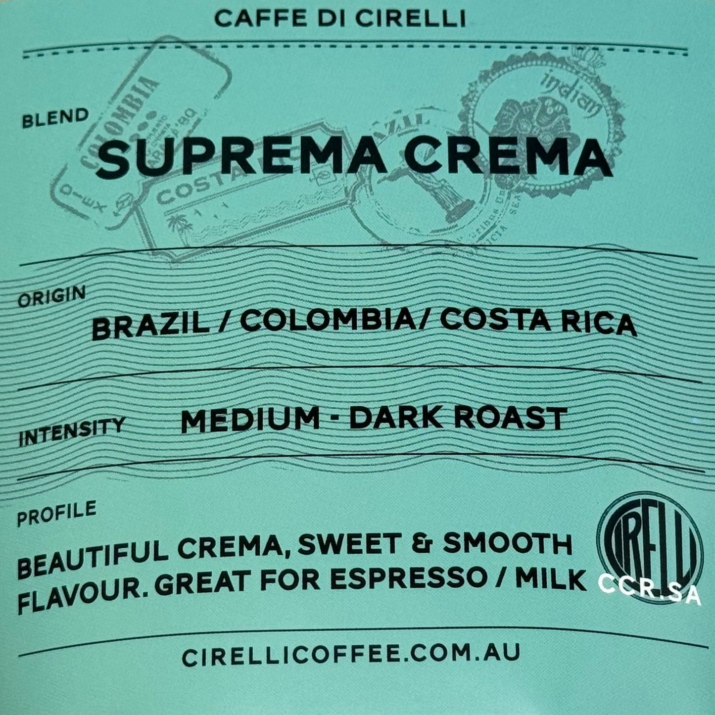 CIRELLI | Suprema Crema - Wholebean Coffee