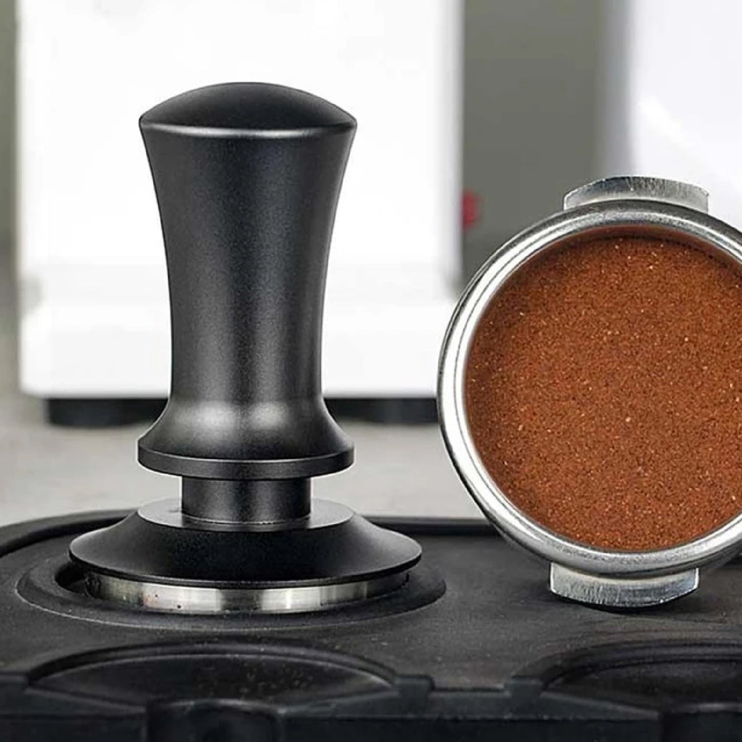 Spring-Loaded Coffee Tamper - Black