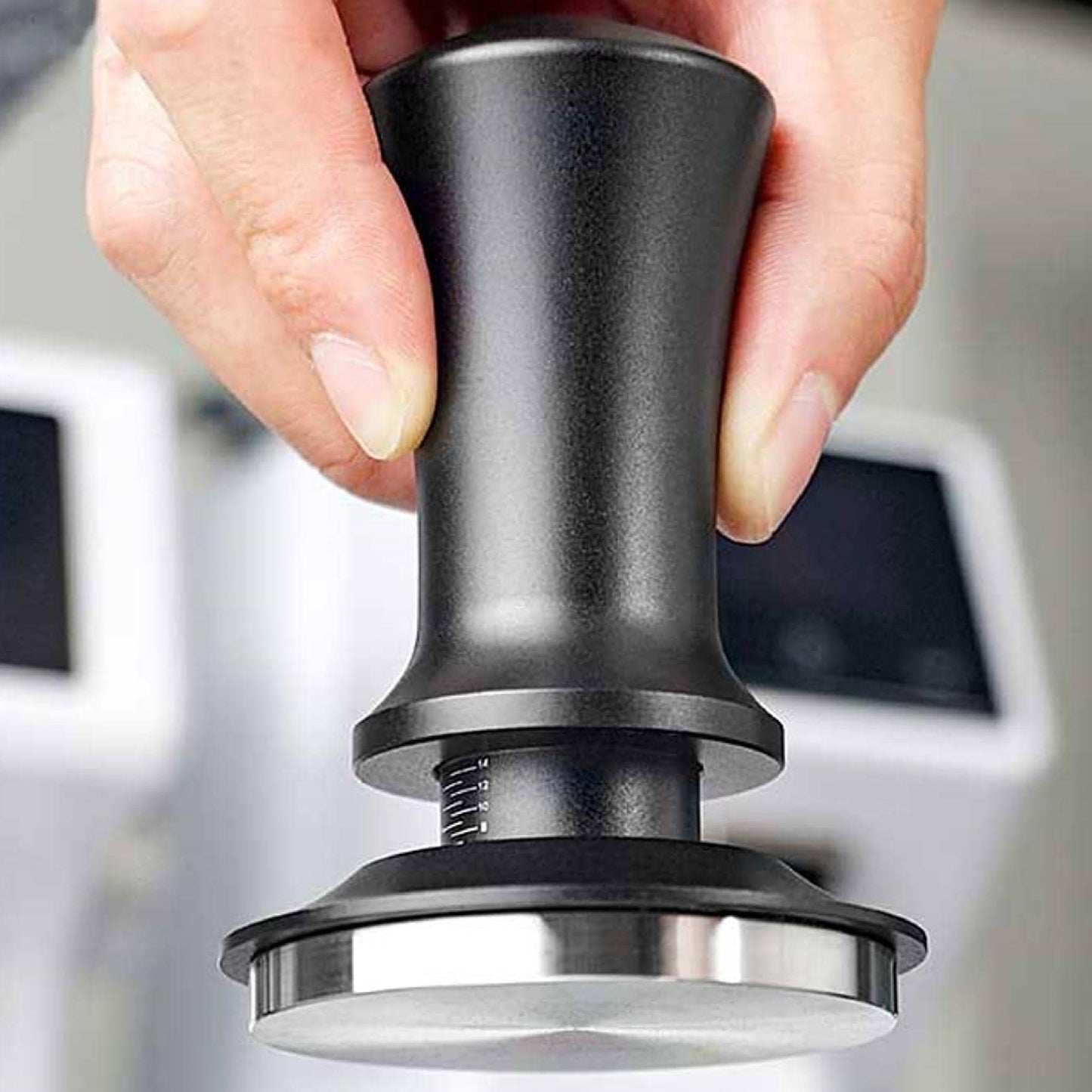 Spring-Loaded Coffee Tamper - Black