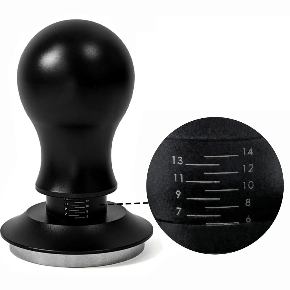 Spring-Loaded Coffee Tamper - Black