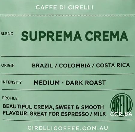 CIRELLI | Suprema Crema - Wholebean Coffee