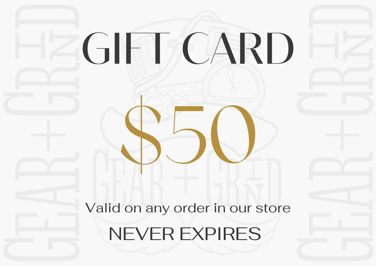 GEAR & GRIND | E-Gift Cards